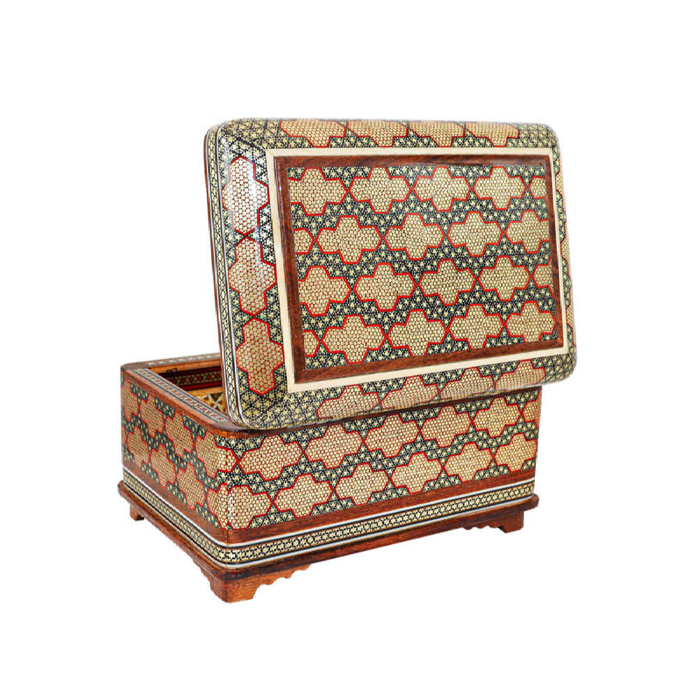 Price and Buy Handcrafted Wooden Jewelry Box with Persian Khatam Design - Image 6