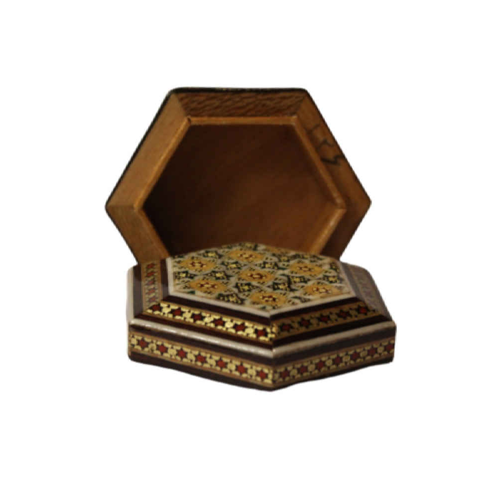 Price and Buy Handcrafted Wooden Jewelry Box with Persian Khatam Floral Design (x2) - Image 4