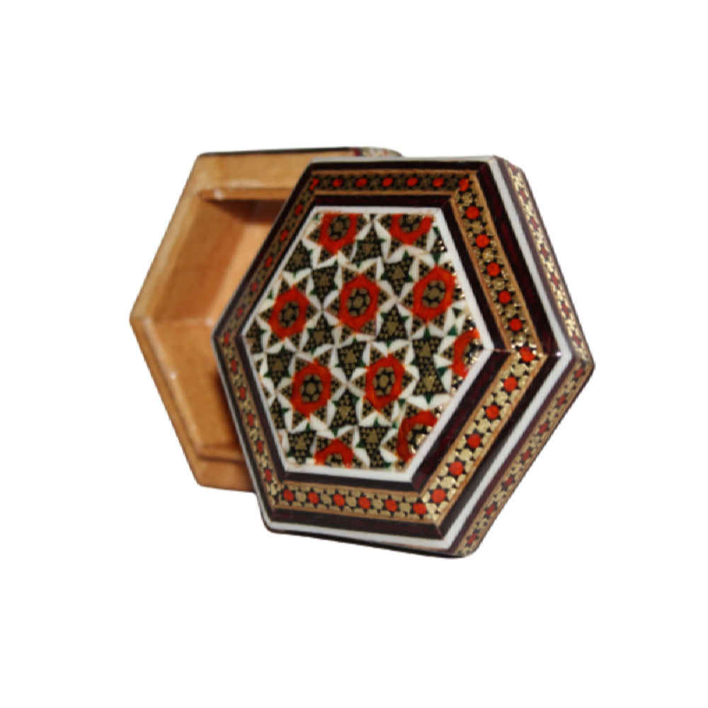 Price and Buy Handcrafted Wooden Jewelry Box with Persian Khatam Floral Design (x2) - Image 5