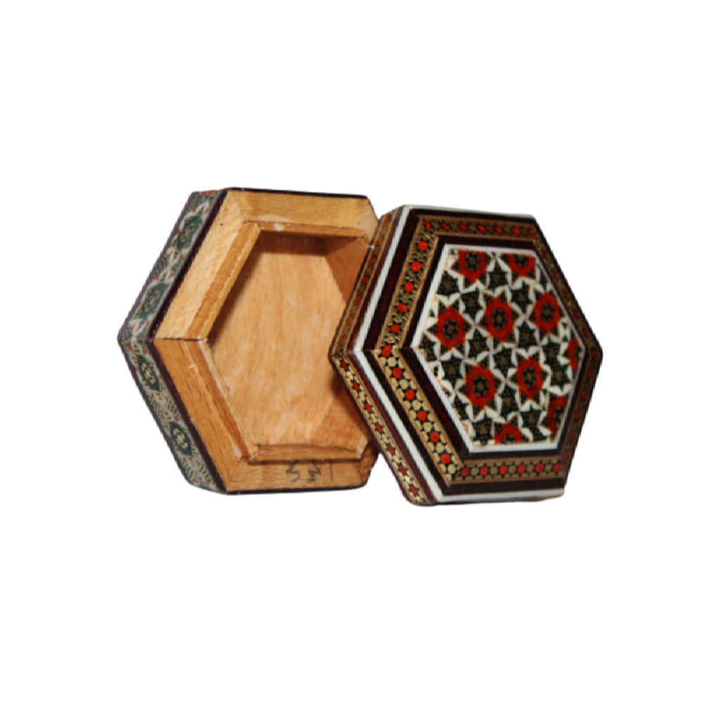 Price and Buy Handcrafted Wooden Jewelry Box with Persian Khatam Floral Design (x2) - Image 6