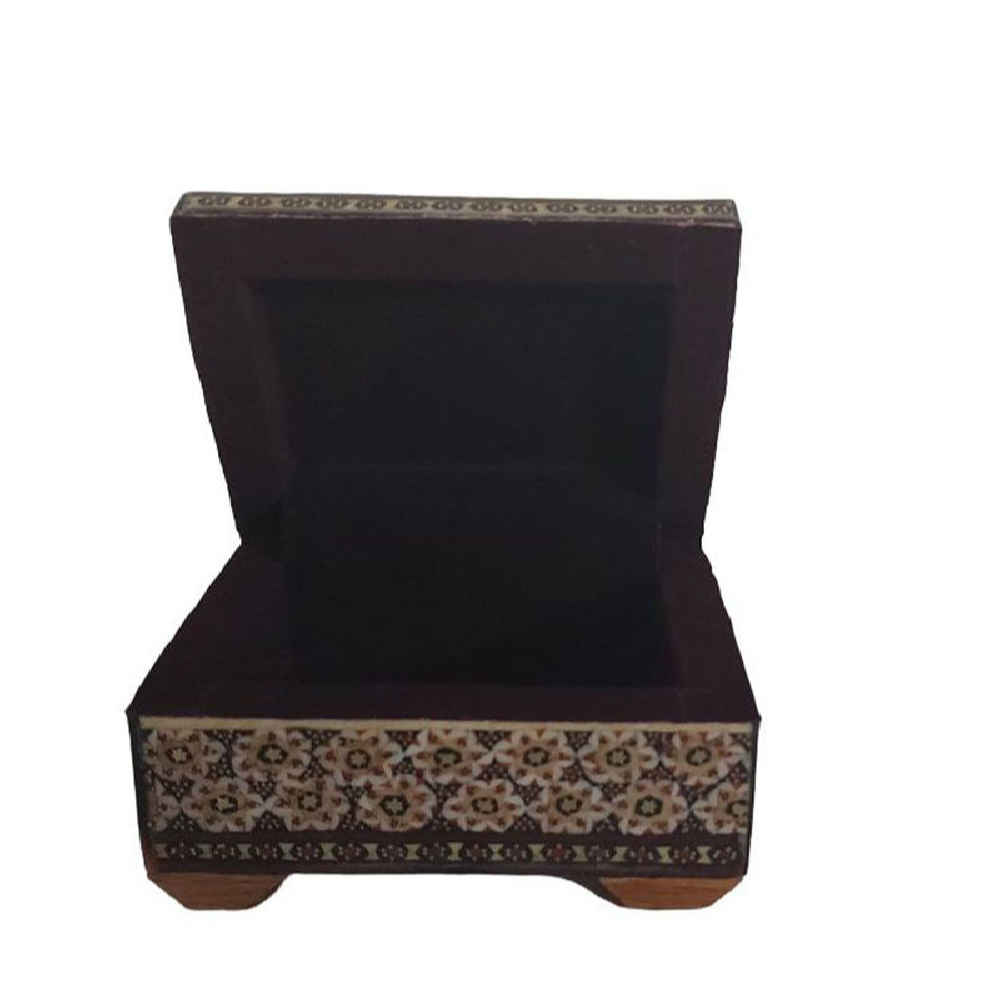 Price and Buy Handcrafted Wooden Jewelry Box with Persian Khatam Green Flower - Image 3