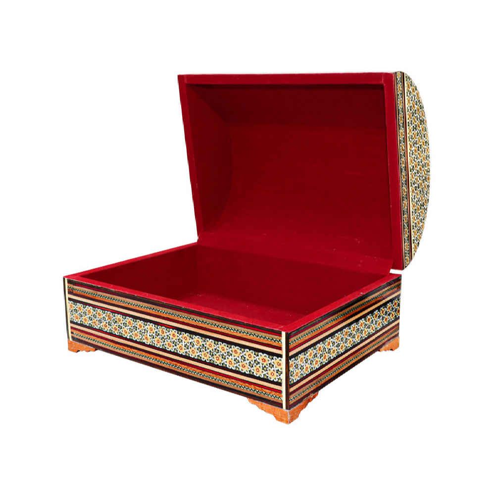 Price and Buy Handcrafted Wooden Jewelry Box with Persian Khatam Sandough Design - Image 5
