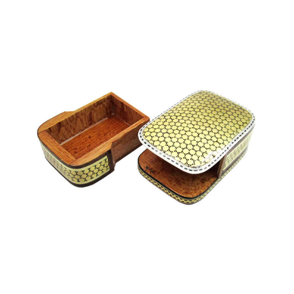 Price and Buy Handcrafted Wooden Jewelry Box with Persian Khatam Yellow Design - Image 3