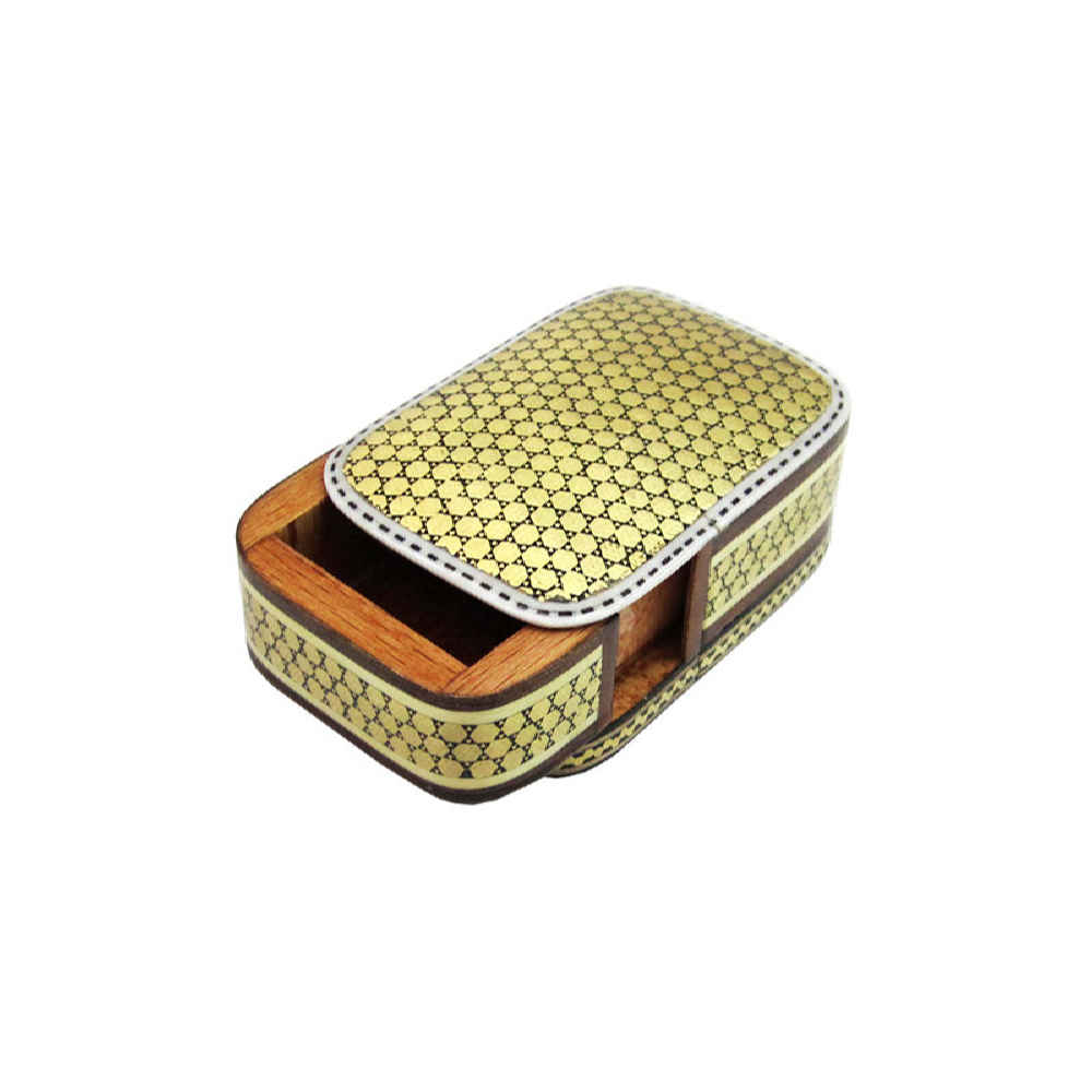 Price and Buy Handcrafted Wooden Jewelry Box with Persian Khatam Yellow Design - Image 4