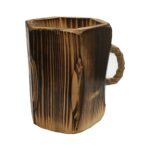 Price and Buy Handcrafted Wooden Makeup Brush Holder with Artistic Design and Handle