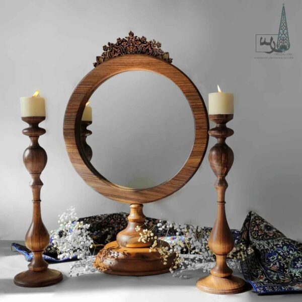 Price and Buy Handcrafted Wooden Mirror Frame with Matching Candlesticks Set_69009d9bcbb87.jpeg Price and Buy Handcrafted Wooden Mirror Frame with Matching Candlesticks Set
