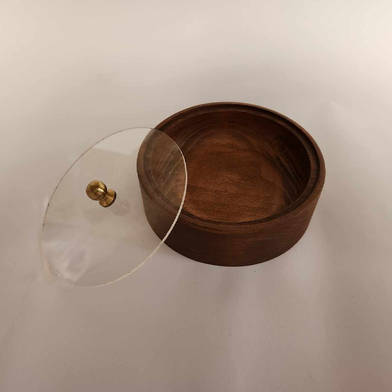 Price and Buy Handcrafted Wooden Sugar Bowl with Glass Lid - Image 3