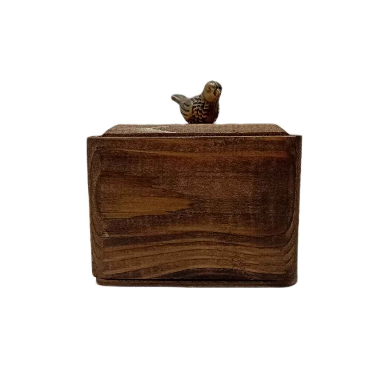 Price and Buy Handcrafted Wooden Sugar Bowl with Lid – Rustic Style and Bird Design - Image 4