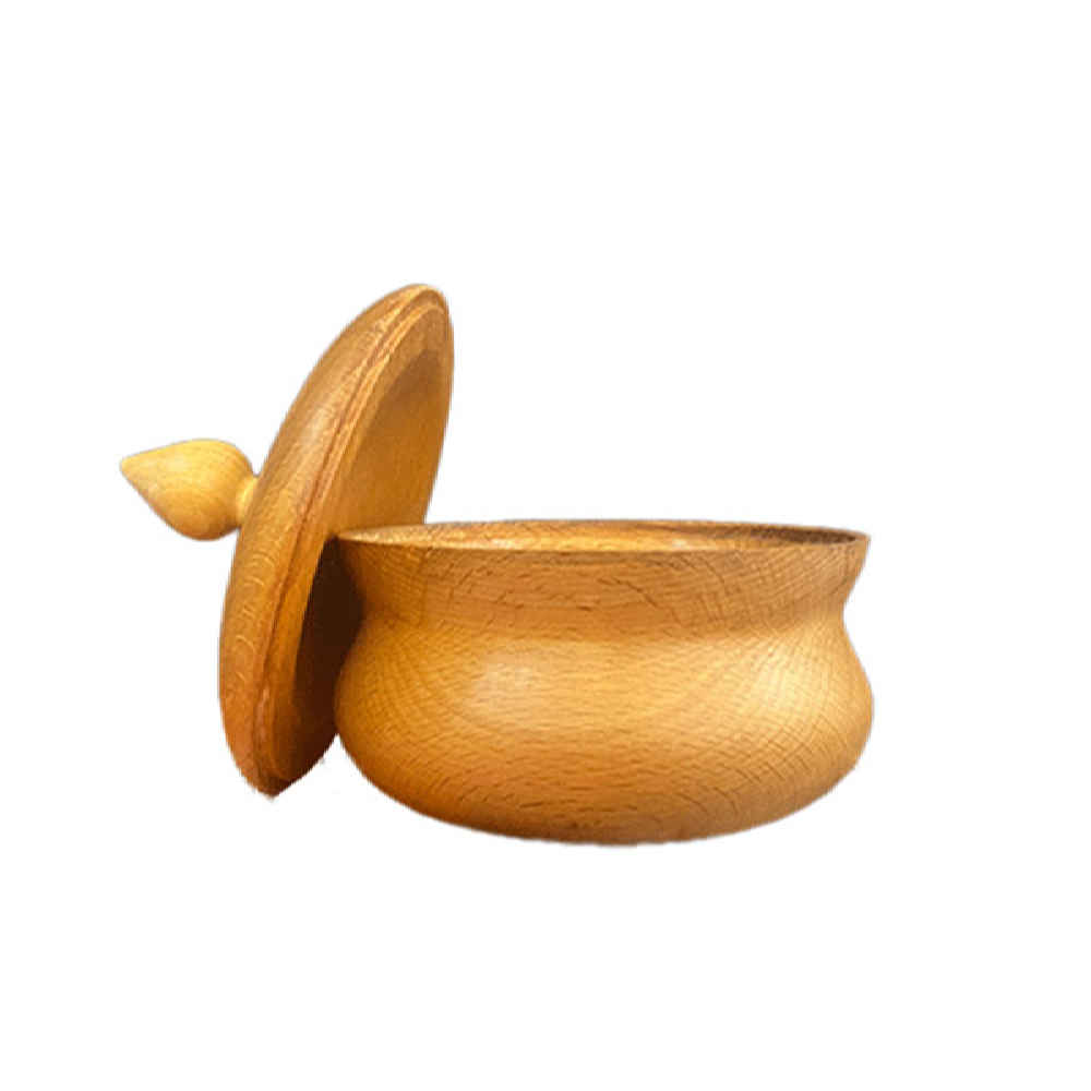 Price and Buy Handcrafted Wooden Sugar Bowl with Lid – Rustic Style Vania - Image 3