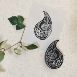 Price and Buy Handmade Bird & Paisley Linoleum Stamp – Perfect for Paper & Fabric Crafts