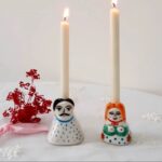 Price and Buy Handmade Ceramic Candle Stick in Small Size – Couple Design