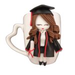 Price and Buy Handmade Ceramic Mug – Graduation Doll Design
