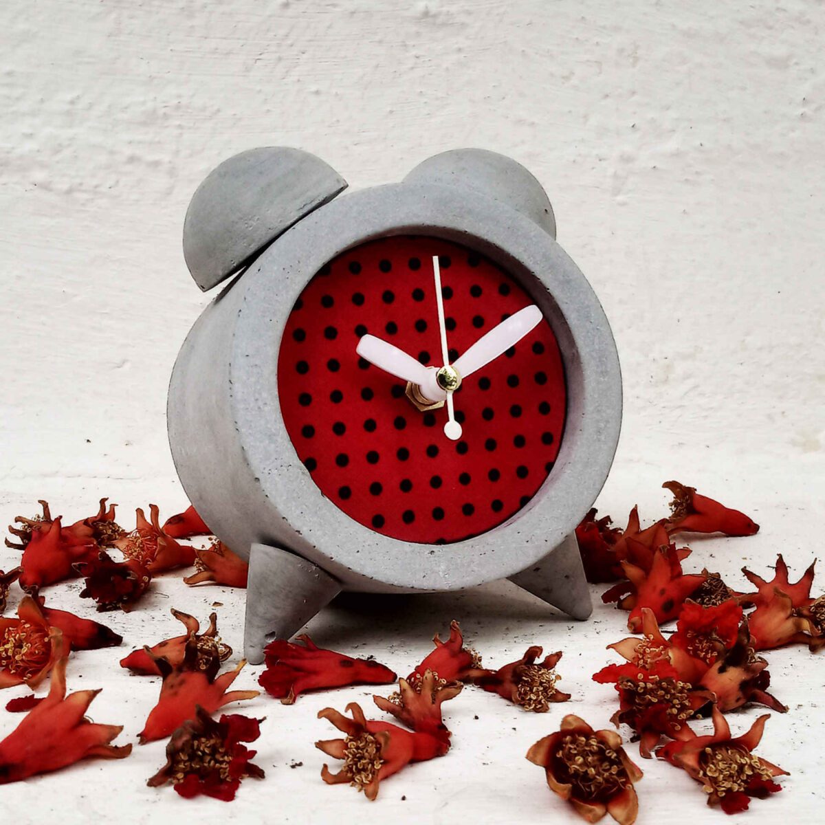 Price and Buy Handmade Concrete Twin Bell Clock for Work & Home - Image 4
