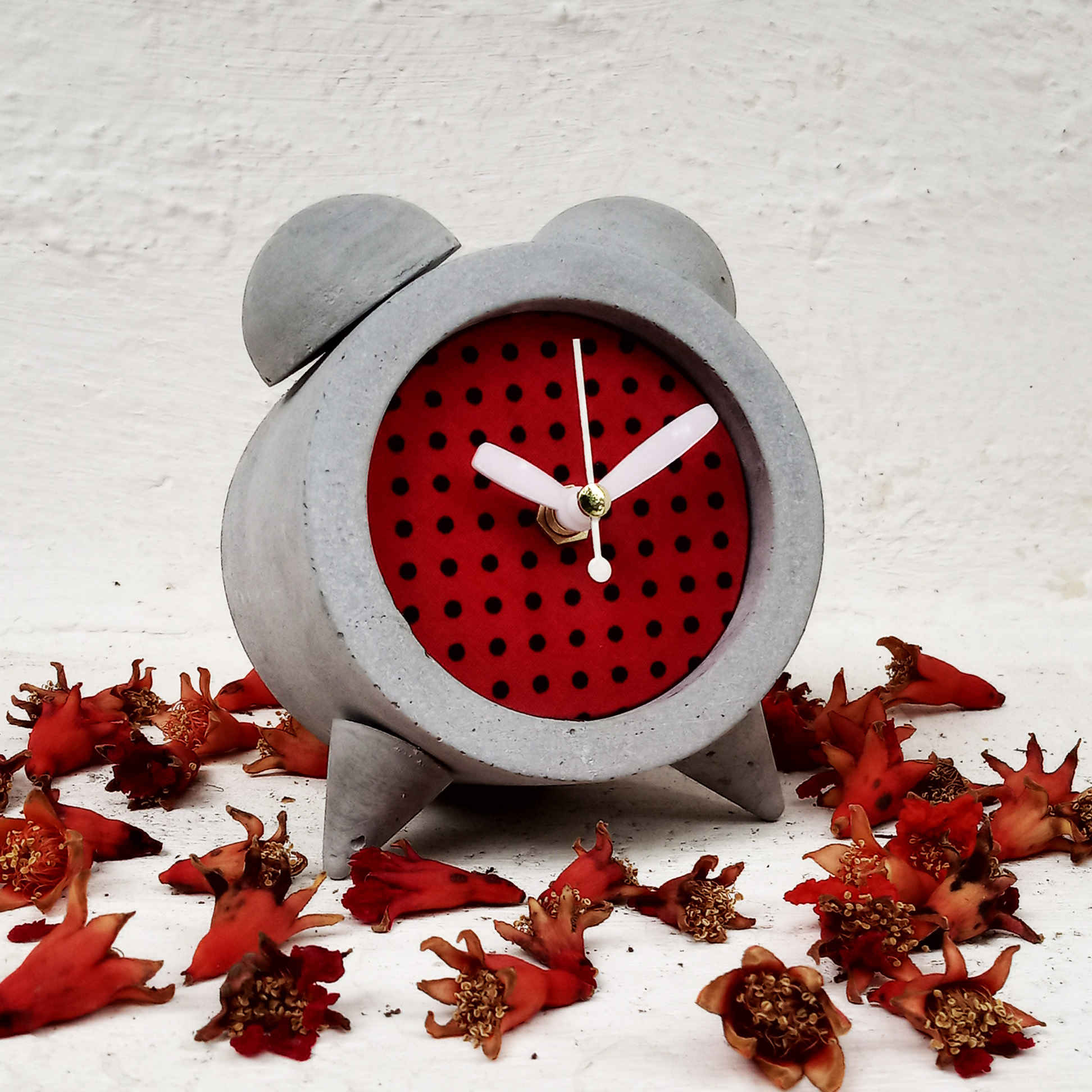 Price and Buy Handmade Concrete Twin Bell Clock for Work & Home - Image 4