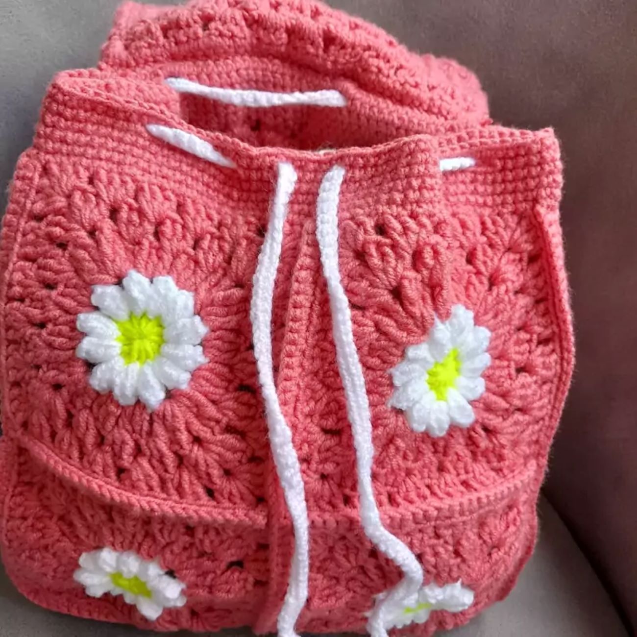Price and Buy Handmade Crochet Bag Flower Design for Kids in Pink Color – Stylish and Cute - Image 4