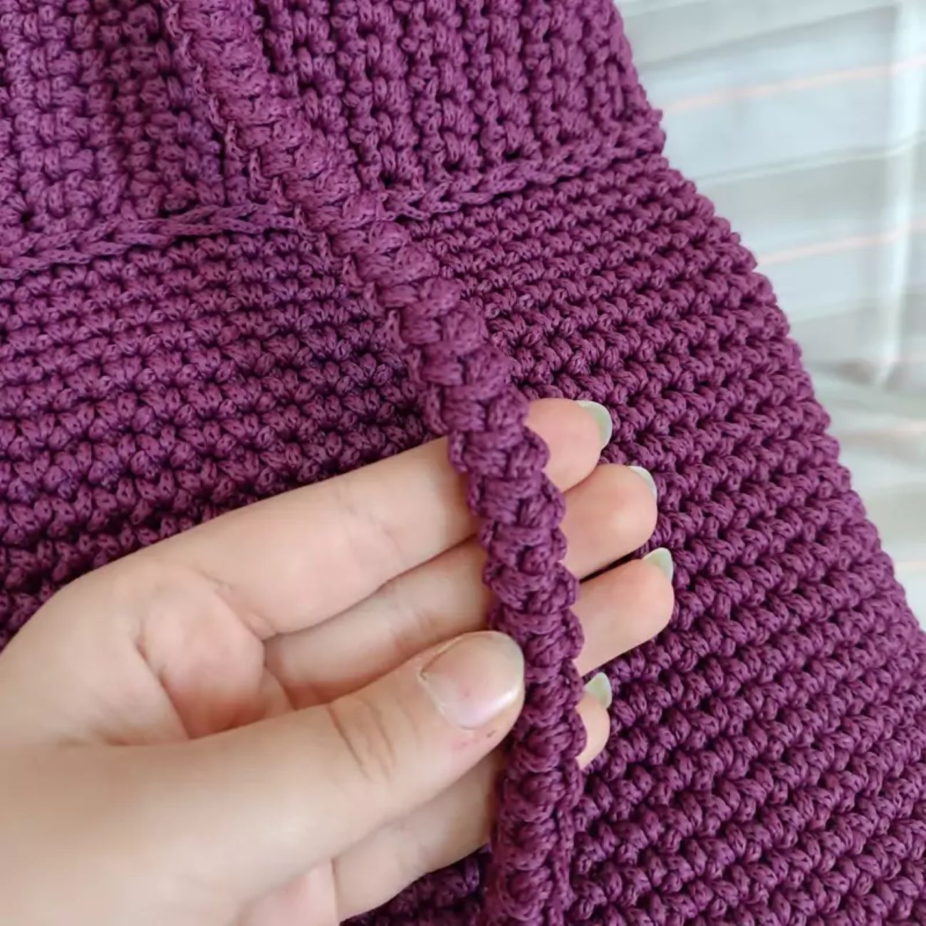 Price and Buy Handmade Crochet Bag Unique and Stylish for Every Occasion in Violet Color - Image 3