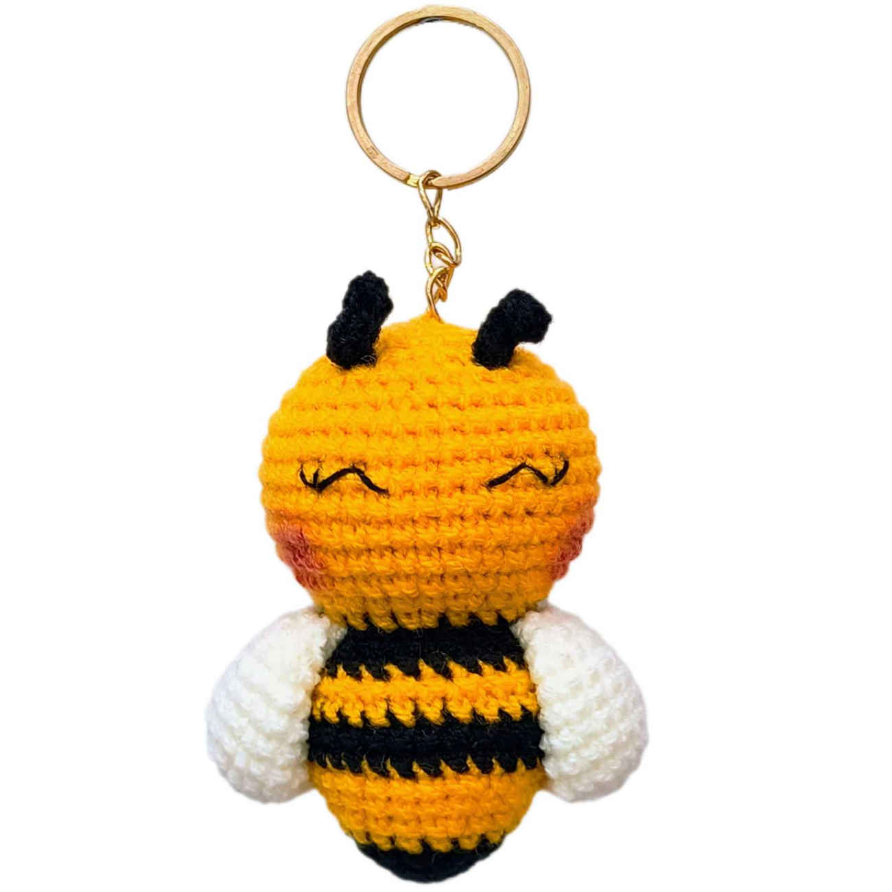 Price and Buy Handmade Crochet Keychain – Bee Design with Playful Detailing for Keys and Bags_69039898d8e70.jpeg Price and Buy Handmade Crochet Keychain – Bee Design with Playful Detailing for Keys and Bags - Image 1