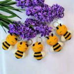 Price and Buy Handmade Crochet Keychain – Bee Design with Playful Detailing for Keys and Bags - Image 3
