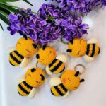 Price and Buy Handmade Crochet Keychain – Bee Design with Playful Detailing for Keys and Bags - Image 4
