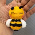 Price and Buy Handmade Crochet Keychain – Bee Design with Playful Detailing for Keys and Bags - Image 5