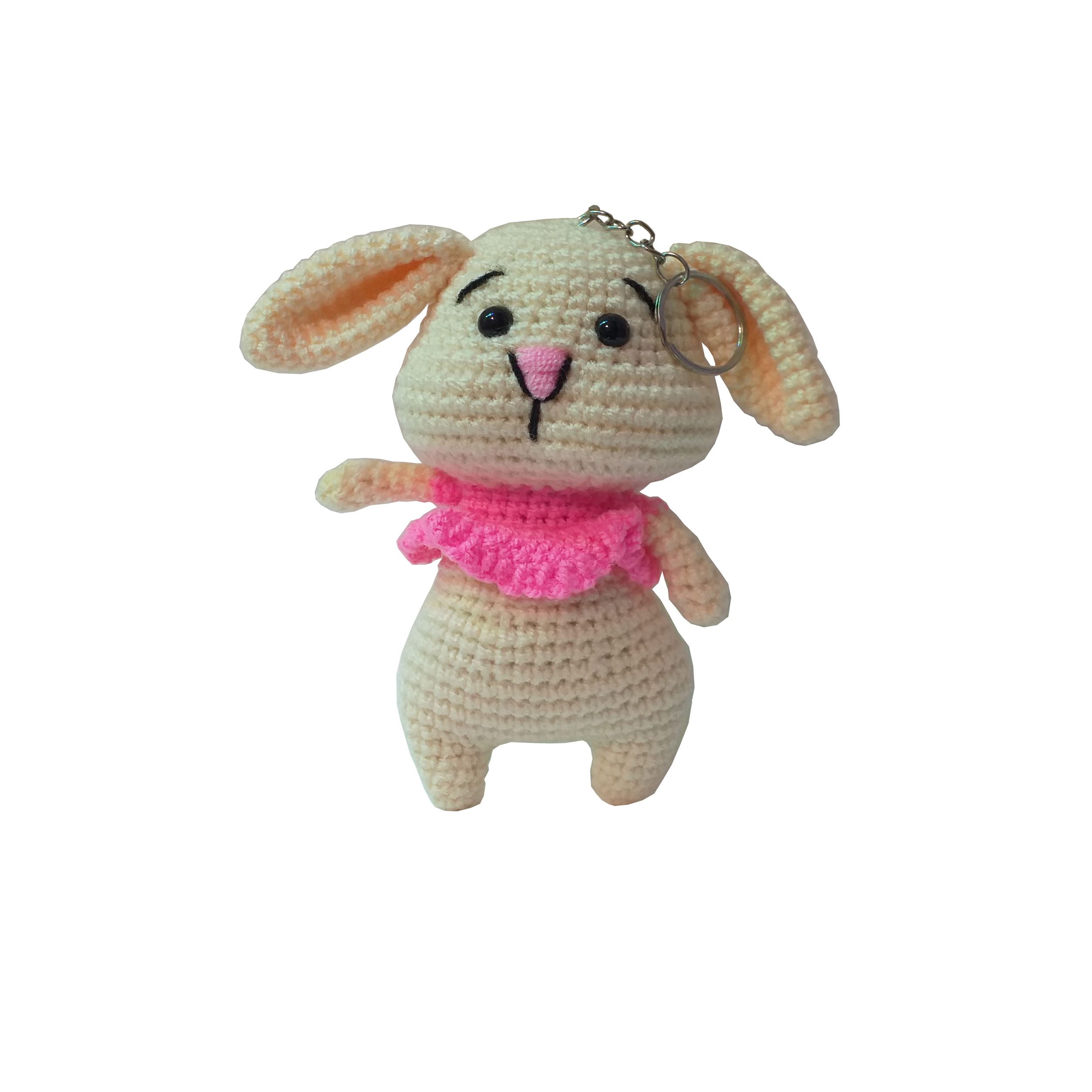 Price and Buy Handmade Crochet Keychain – Bunny Animal Shape_68ff3b11100d6.jpeg Price and Buy Handmade Crochet Keychain – Bunny Animal Shape - Image 1