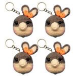 Price and Buy Handmade Crochet Keychain – Bunny Design Accessory for Keys and Bags (4x)