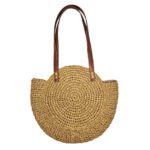 Price and Buy Handmade Crochet Raffia Summer Bag – Spacious Beach Shoulder Tote with Leather-Look Handles