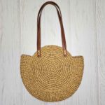 Price and Buy Handmade Crochet Raffia Summer Bag – Spacious Beach Shoulder Tote with Leather-Look Handles - Image 5