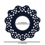 Price and Buy Handmade Crocheted Wall Decor – Unique Boho Home Accent in Navy Blue - Image 3