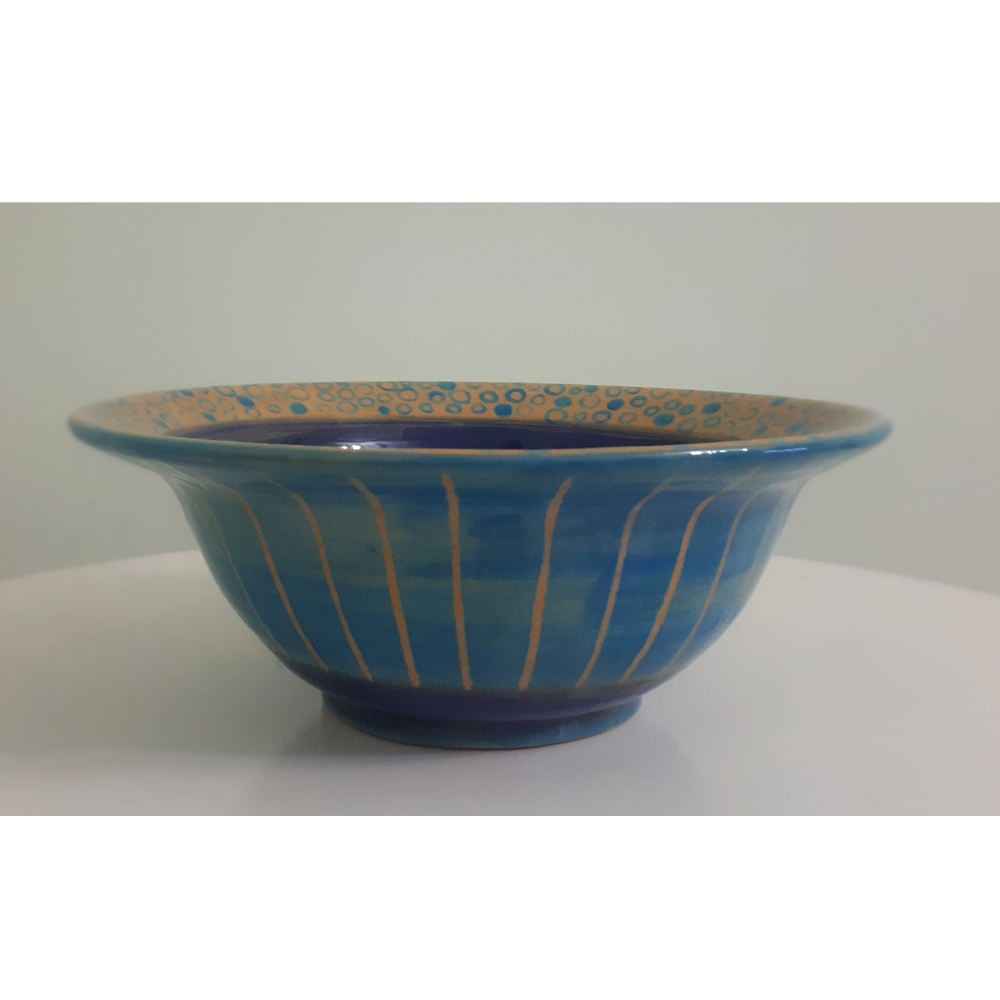 Price and Buy Handmade Decorative Blue Pottery Bowl Model Kimia - Image 3