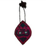 Price and Buy Handmade Embroidered Necklace in Red and Black with Traditional Motifs