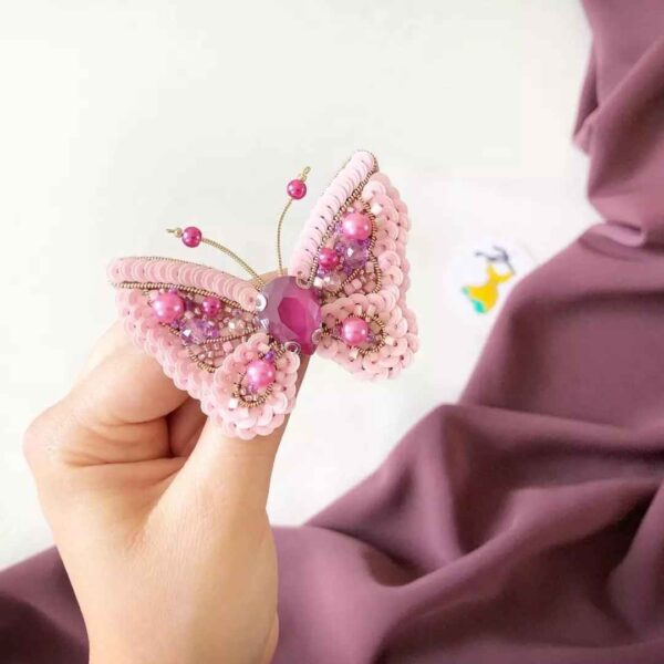 Price and Buy Handmade Feminine Beaded Brooch Pin – Pink Butterfly Design_68fcef1ad2caa.jpeg Price and Buy Handmade Feminine Beaded Brooch Pin – Pink Butterfly Design