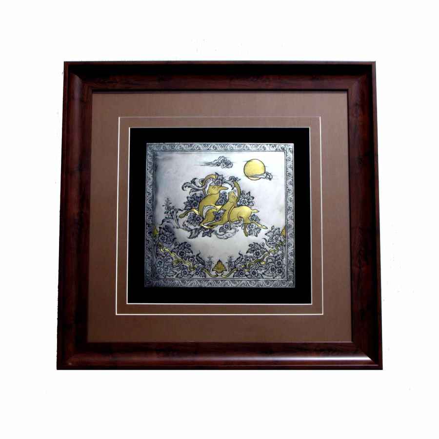 Price and Buy Handmade Framed Persian Engraved Copper Art Ahoo