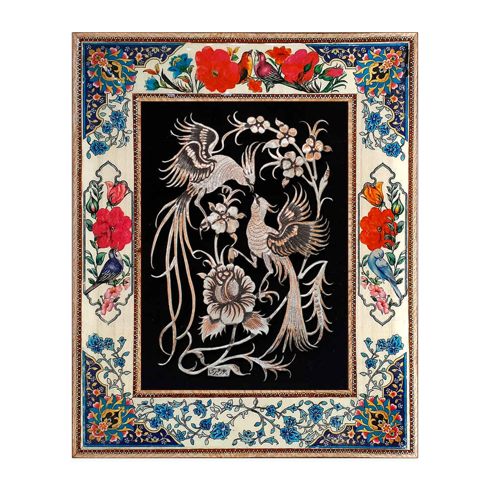 Price and Buy Handmade Framed Persian Engraved Copper Art Farahnaz – Traditional Wall Decor
