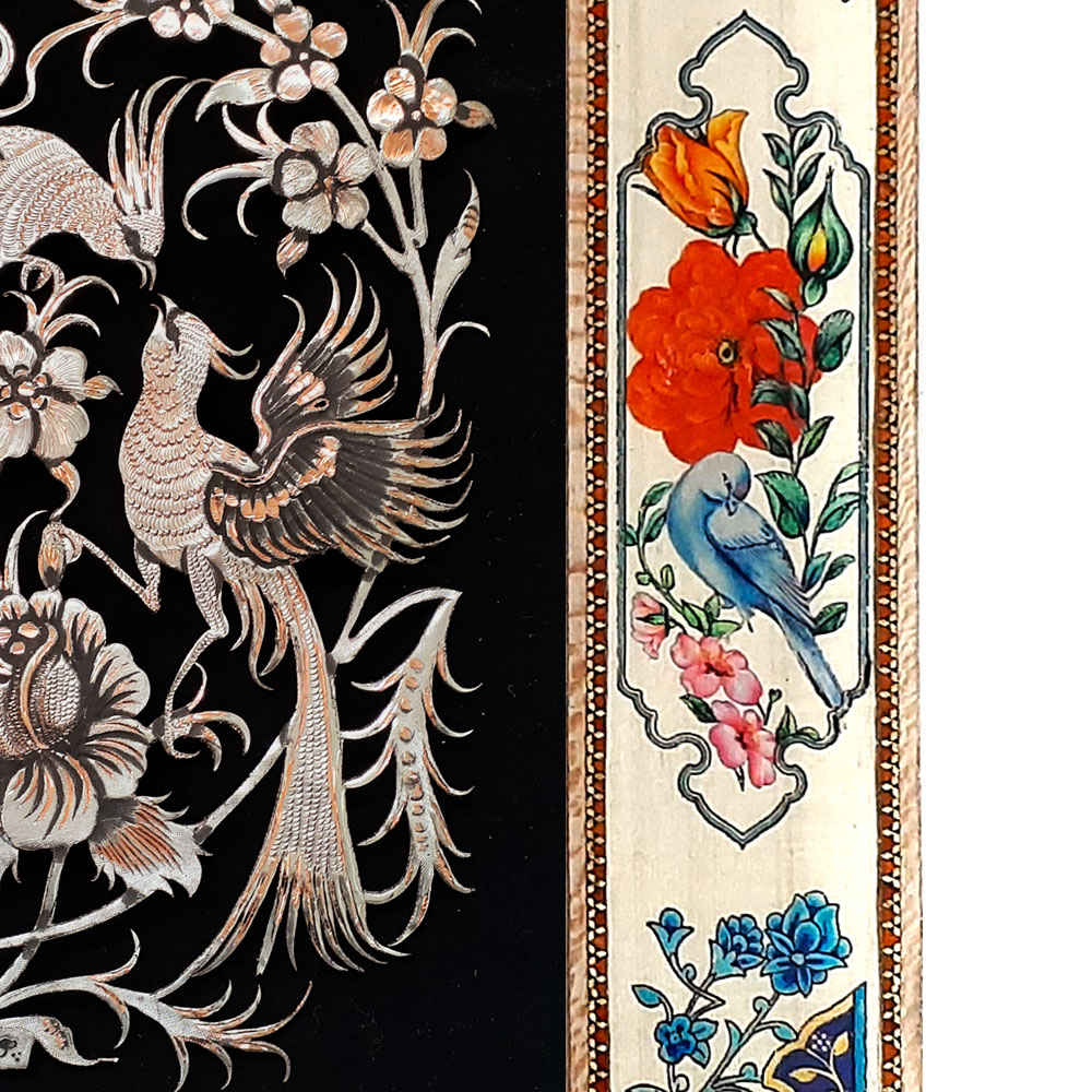 Price and Buy Handmade Framed Persian Engraved Copper Art Farahnaz – Traditional Wall Decor - Image 3