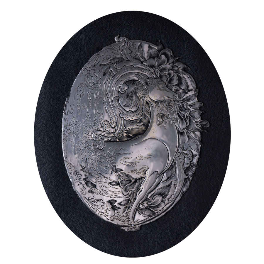 Price and Buy Handmade Framed Persian Engraved Copper Art Goat - Image 3