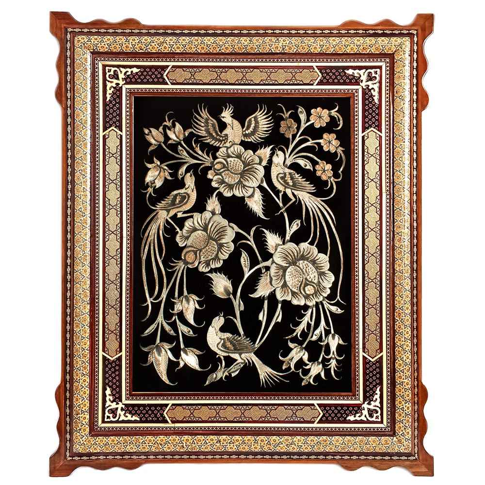 Price and Buy Handmade Framed Persian Engraved Copper Art Mahya – Traditional Wall Decor