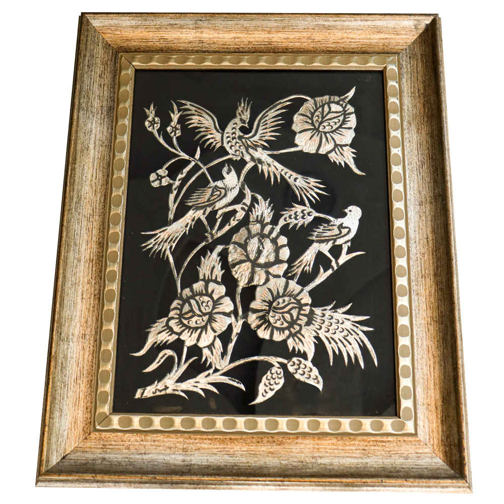 Price and Buy Handmade Framed Persian Engraved Copper Art Taranom – Traditional Wall Decor - Image 3