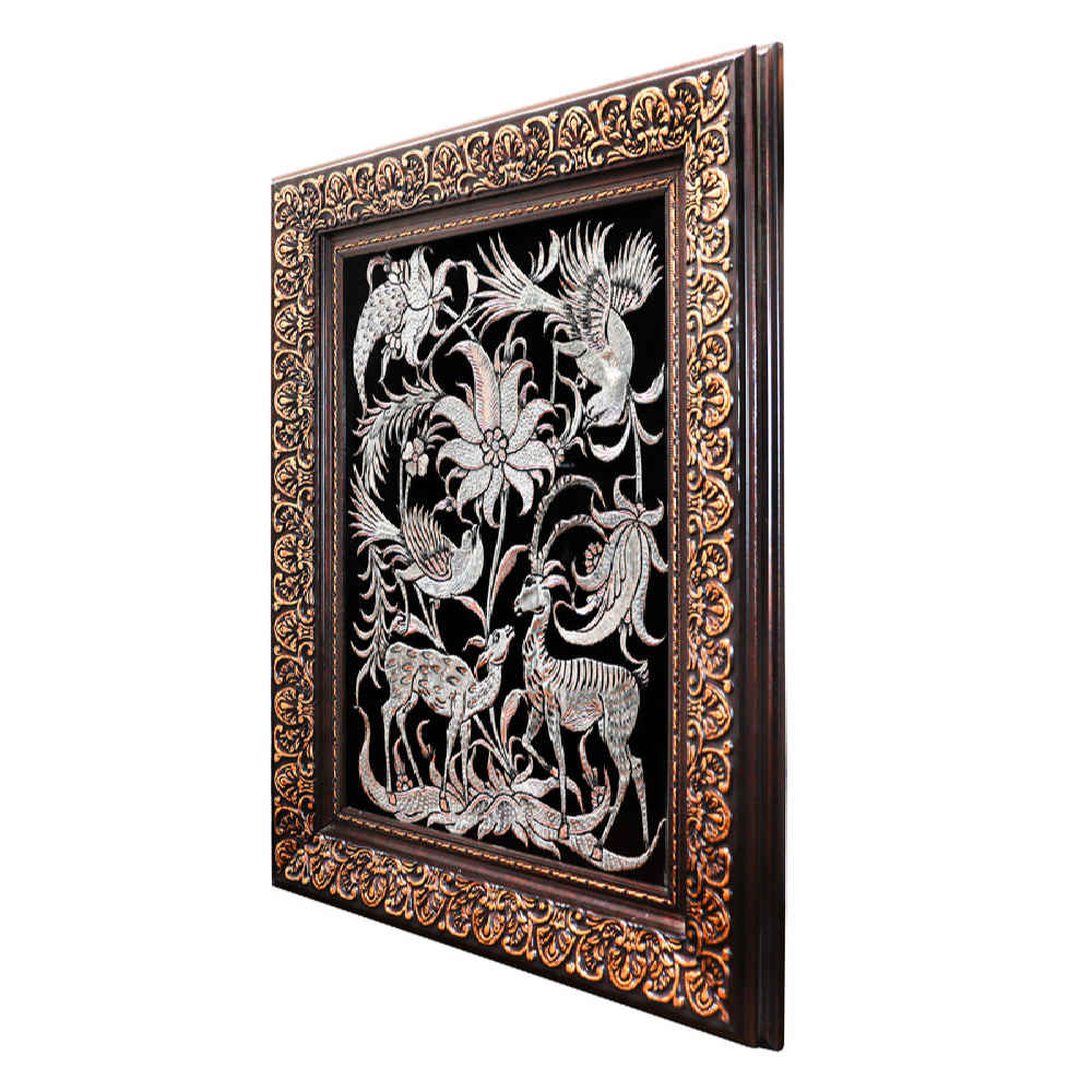 Price and Buy Handmade Framed Persian Engraved Copper Art Zarif – Traditional Wall Decor - Image 4