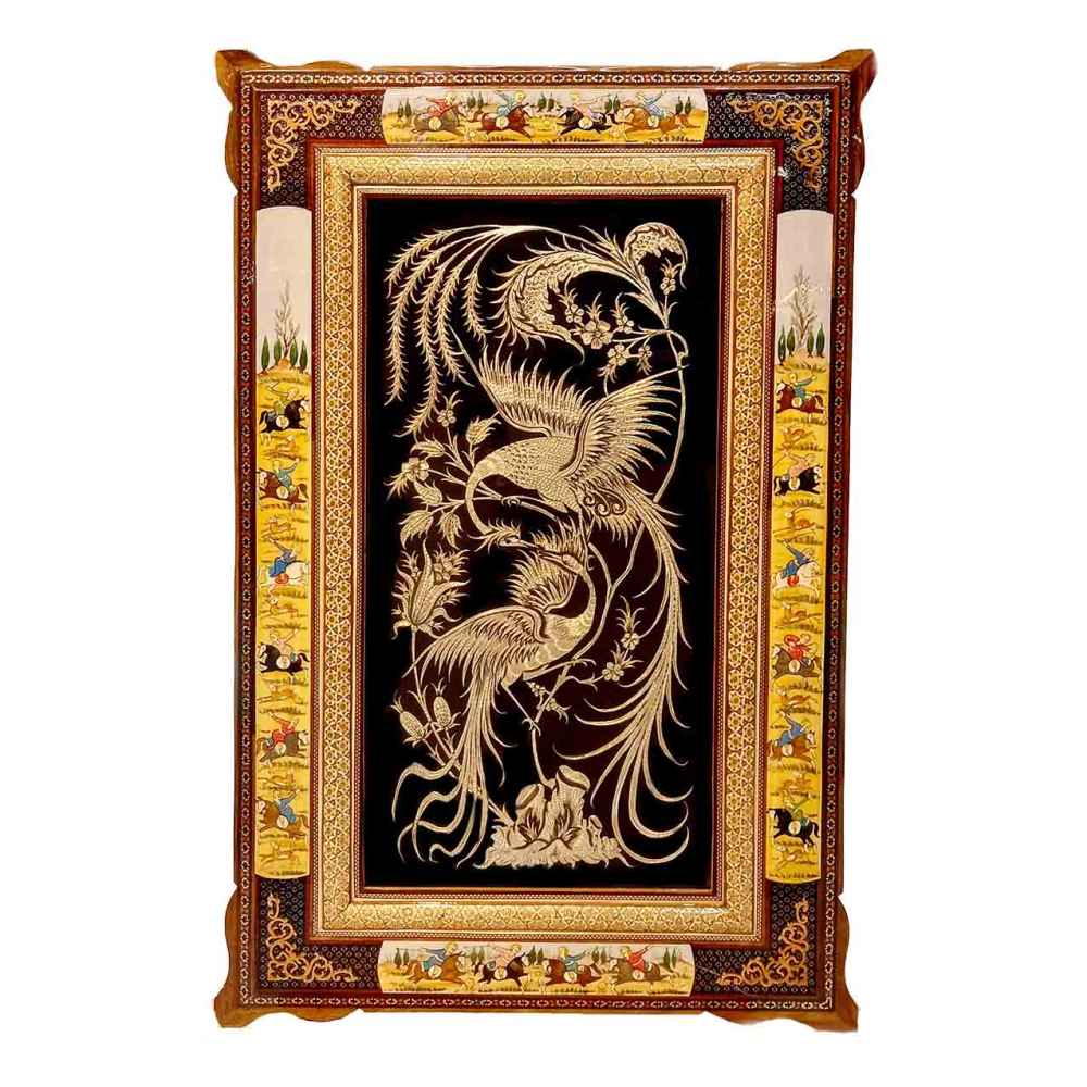 Price and Buy Handmade Framed Persian Engraved Copper Art Zinat – Traditional Wall Decor