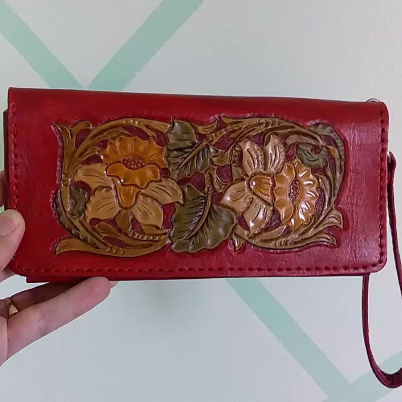 Price and Buy Handmade Genuine Wallet Leather Bag – Detailed Carving, Hand-Painted, and Stitched with Precision - Image 3