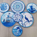 Price and Buy Handmade Haft Seen Set with Elegant Geometric & Bird Pattern Painted Design – Celebrate Persian New Year in Style Set of 7