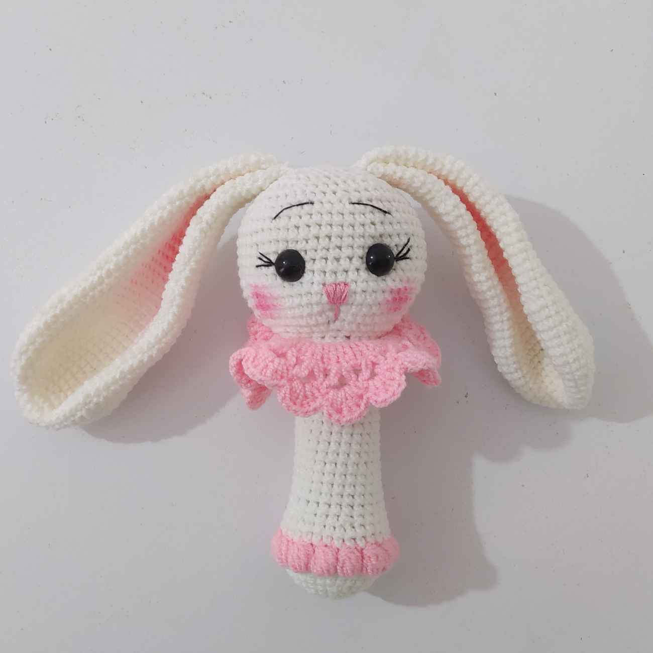 Price and Buy Handmade Knitted Bunny Baby Rattle – Soft & Safe Infant Toy_6903aa414bbe6.jpeg Price and Buy Handmade Knitted Bunny Baby Rattle – Soft & Safe Infant Toy - Image 1