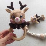 Price and Buy Handmade Knitted Deer Baby Rattle – Cute & Eco-Friendly Infant Toy - Image 3