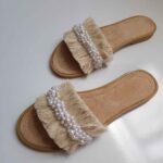 Price and Buy Handmade Macrame Slipper – Boho Style Suitable for Indoor Style with Pearl Design - Image 3