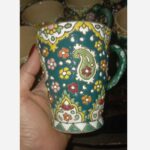 Price and Buy Handmade Minakari Mug – Artisan Pottery Coffee Cup, Suitable for Kitchenware in Green - Image 5