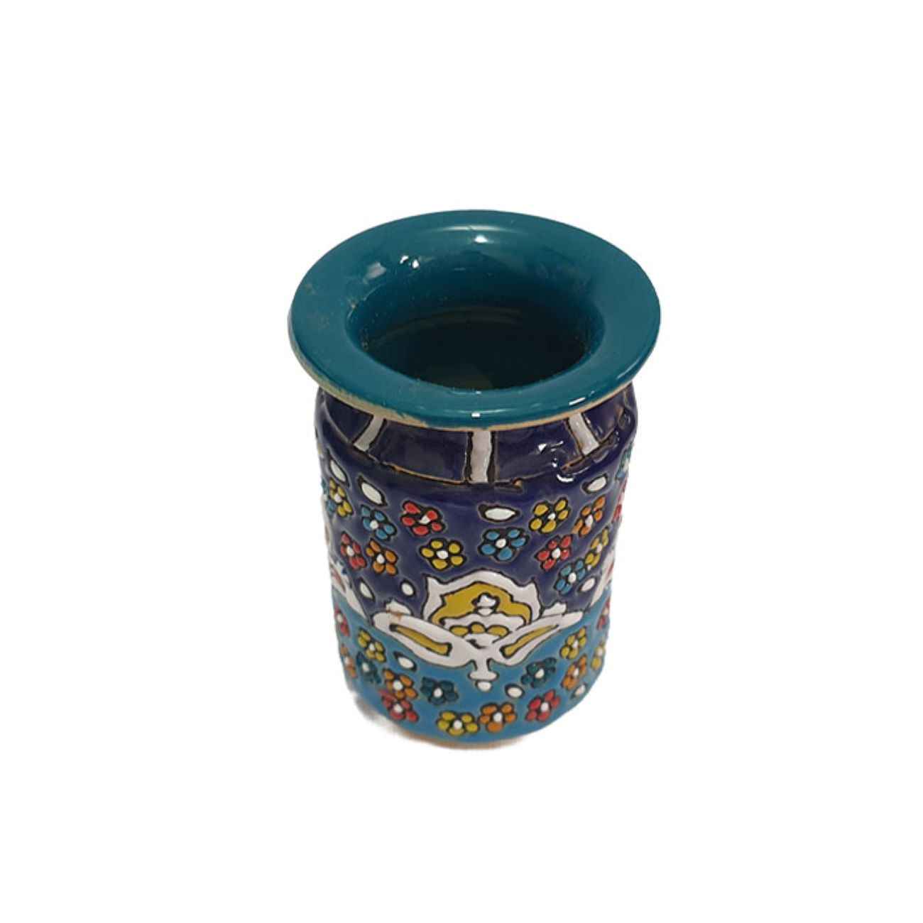 Price and Buy Handmade Persian Pottery Makeup Brush Holder with MinaKari Art - Image 3