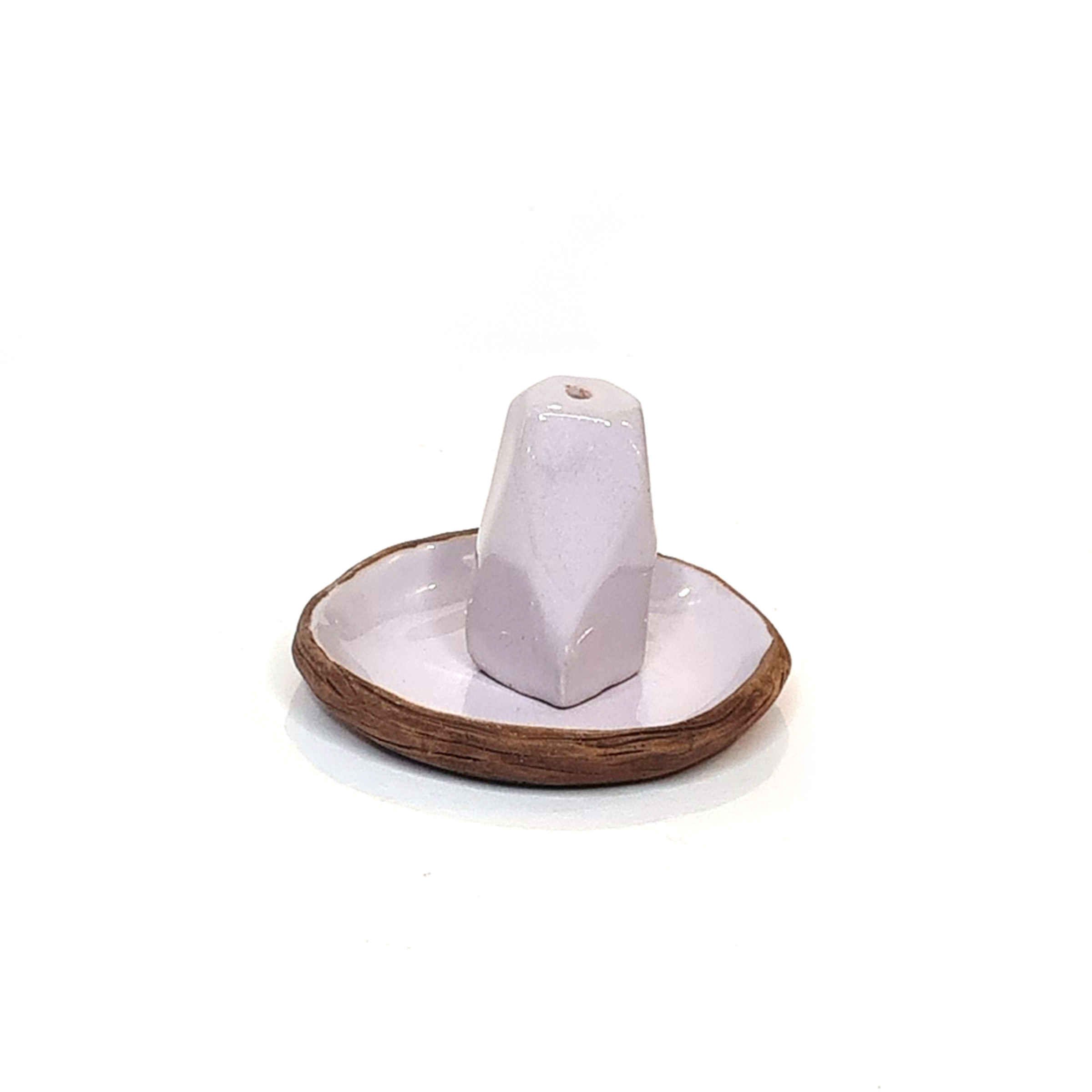 Price and Buy Handmade Pottery Incense Holder – Lilac Rock Design - Image 4