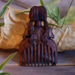 Price and Buy Handmade Wooden Comb with Exquisite Girl with Braided Hair Carving