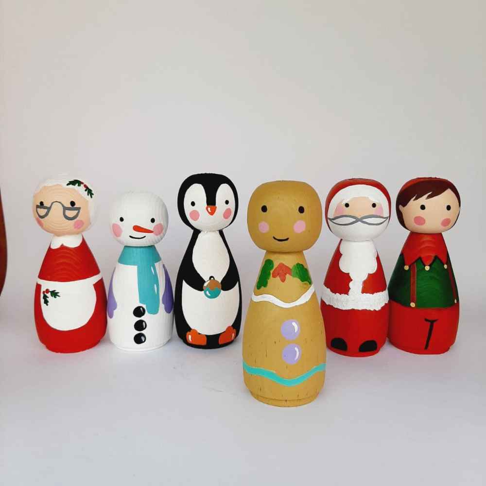 Price and Buy Handmade Wooden Peg Dolls – Christmas 02 | Festive Wooden Characters - Image 3